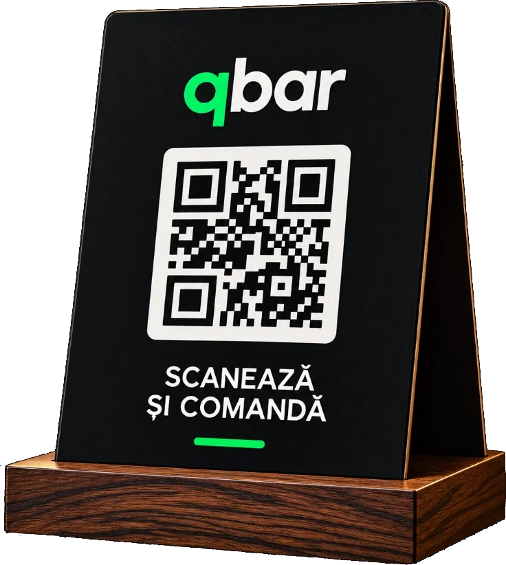 QBar QR tent on the table: scan and order